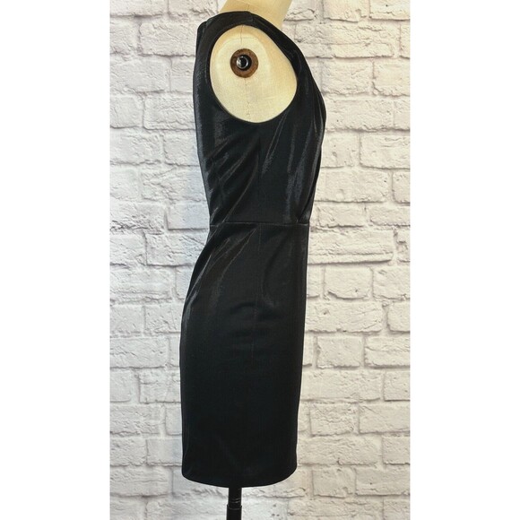 NEW Parker Black BodyCon Cocktail Party Mini Dress Sleeveless Asymmetrical SMALL - Picture 6 of 11
